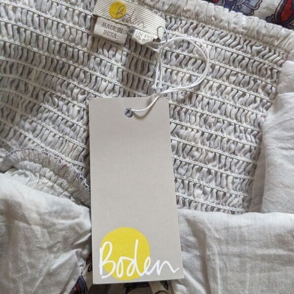 Boden NWT Tiered Garden Party Dress Smocked Halter Tie Ditzy Floral Rara Maxi 8‎ - Picture 13 of 16